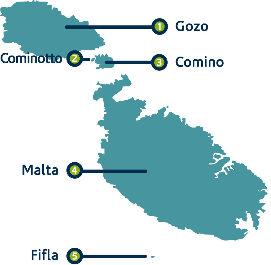 maltese islands map mini