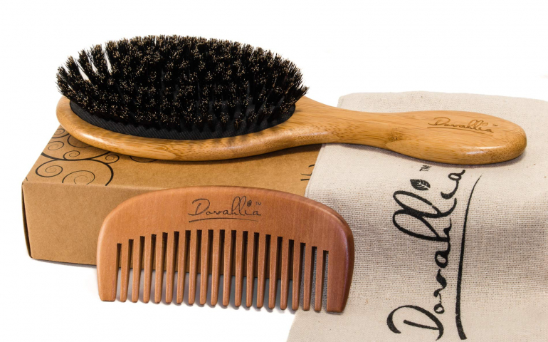 Brush made from boar bristle